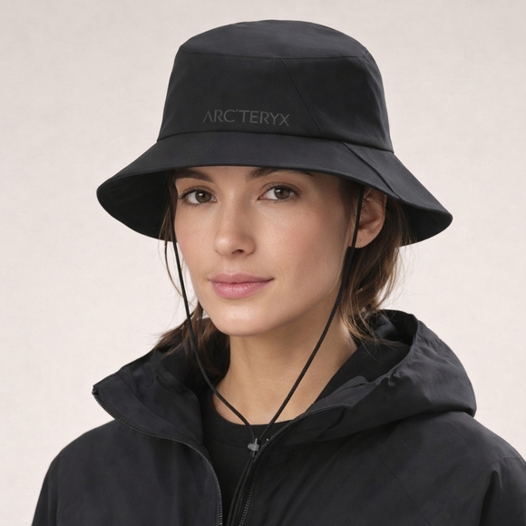 Arc'teryx Accessories - NWOT Arc'teryx Sinsola Bucket Hat Black  Light Breathable Sun Hat Small/M Unisex